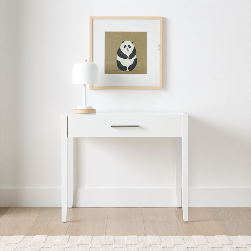 Ever Simple 36" White Wood Kids Desk with Drawer - image 2 of 10