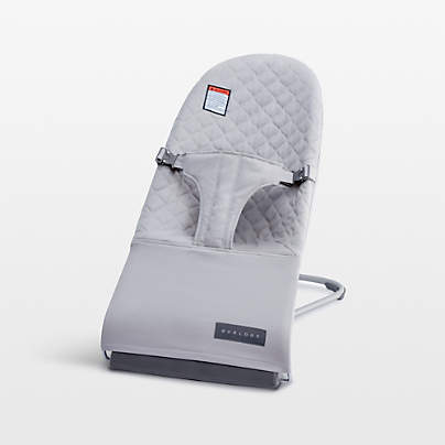 Evrloop Mist Grey Organic Baby Bouncer Chair