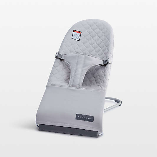 Evrloop Mist Grey Organic Cotton & Wool Recyclable Baby Bouncer Chair