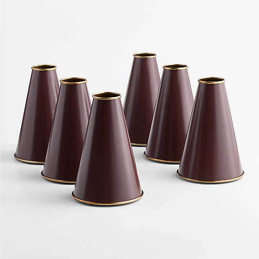 Everton Aubergine Metal Chandelier Shades Set of 6