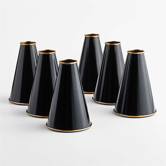 Everton Black Metal Chandelier Shades Set of 6