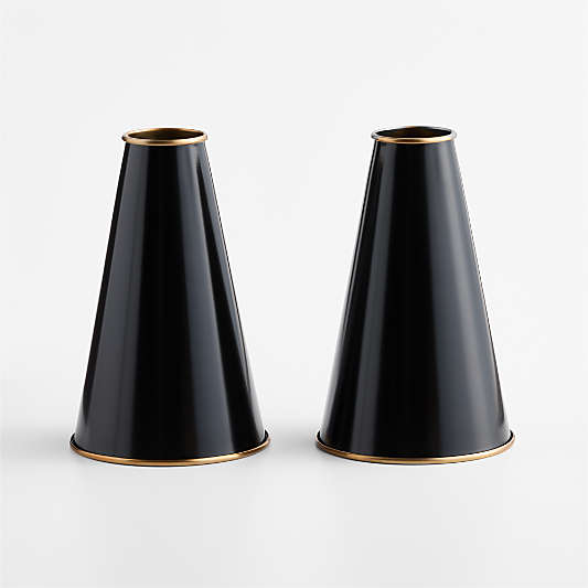 Everton Black Metal Wall Sconce Shades Set of 2