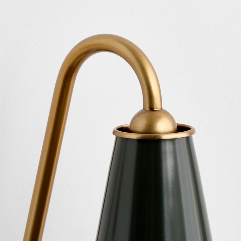 Everton Brass Double Wall Sconce Light with Green Metal Shades - image 4 of 5