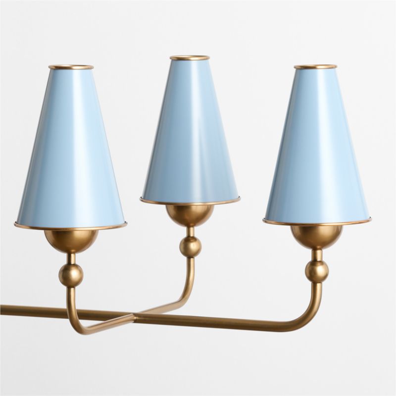 Everton Light Blue Metal Chandelier Shades Set of 6 - image 4 of 6