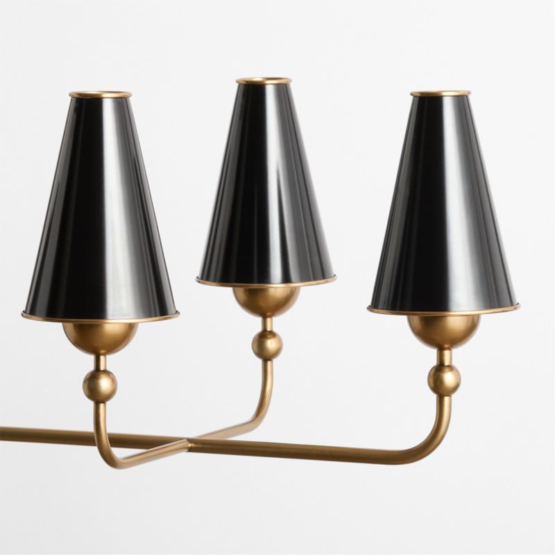 Everton Black Metal Chandelier Shades Set of 6 - image 5 of 7