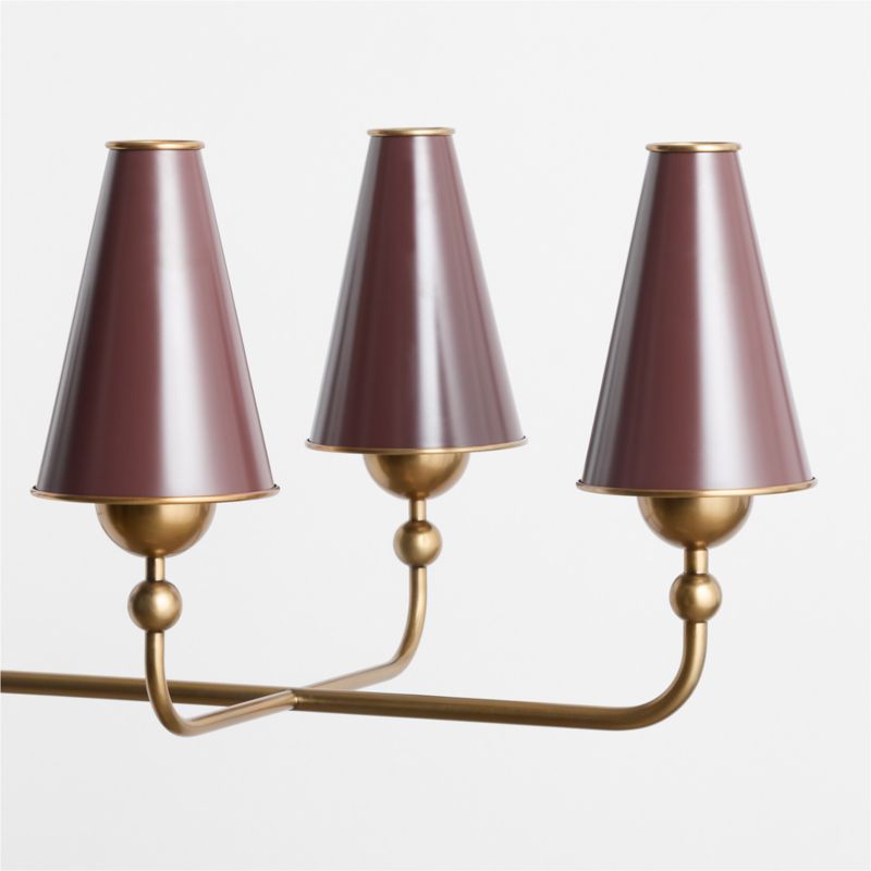 Everton Aubergine Metal Chandelier Shades Set of 6 - image 4 of 6