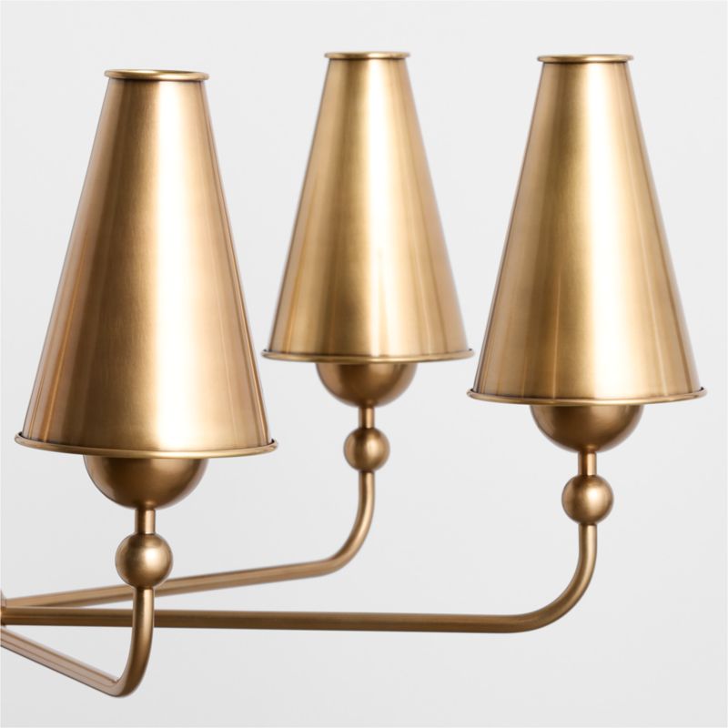 Everton Brass Round Chandelier Light with Real Brass Shades - image 2 of 5