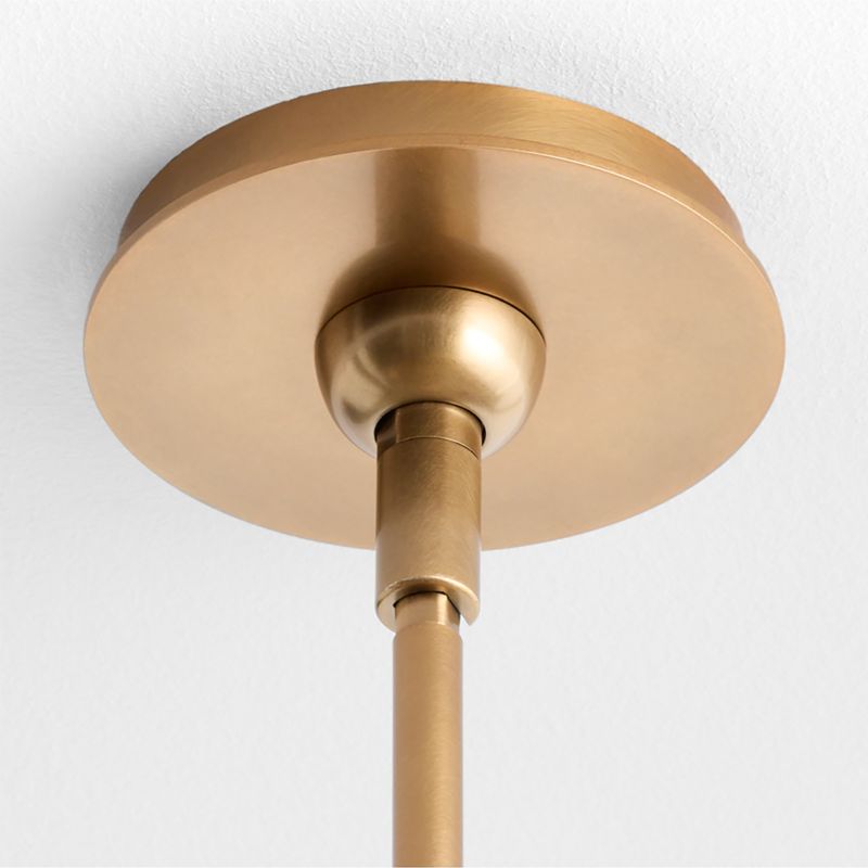Everton Brass Round Chandelier Light with Green Metal Shades - image 3 of 5