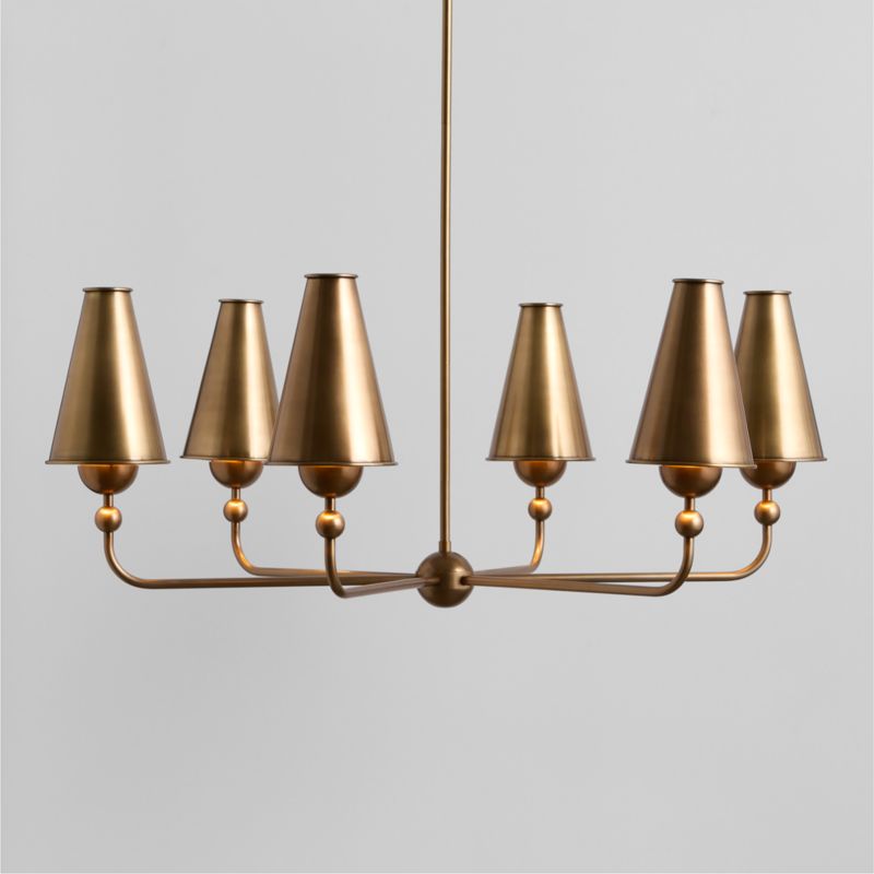 Everton Real Brass Chandelier Shades Set of 6 - image 6 of 7