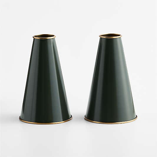 Everton Green Metal Wall Sconce Shades Set of 2