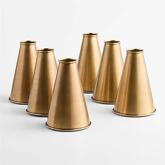 Everton Real Brass Chandelier Shades Set of 6