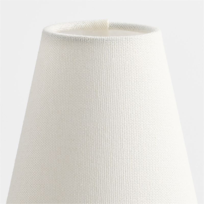 Everton White Linen Chandelier Shades Set of 6 - image 3 of 6