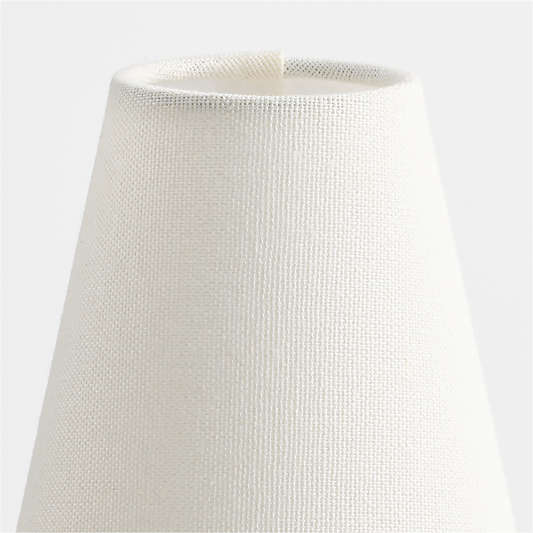 Everton White Linen Chandelier Shades Set of 6