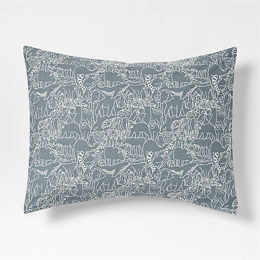 Explorer Animals Organic Cotton Kids Pillow Sham