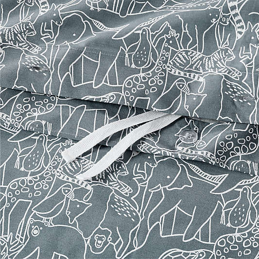 Explorer Animals Organic Cotton Kids Full/Queen Duvet Cover