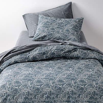 Explorer Animals Organic Cotton Kids Twin Duvet Cover