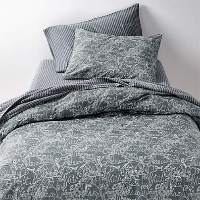 Explorer Animals 100% Organic Cotton Kids Twin Duvet Cover