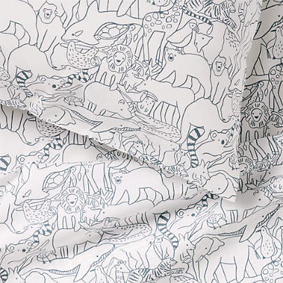 Explorer Animals Organic Cotton Kids Sheet Set