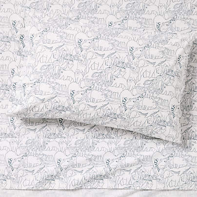Explorer Animals 100% Organic Cotton Kids Twin Sheet Set