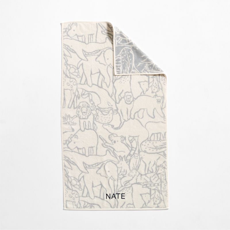 Explorer Mist Blue Organic Cotton Kids Bath Towel - image 3 of 7