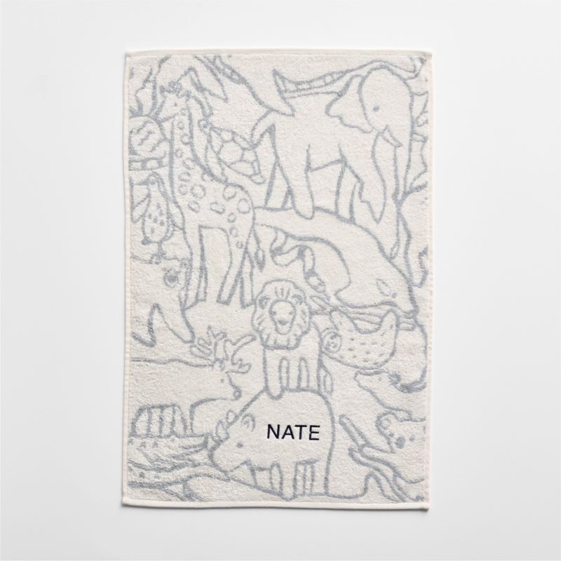 Explorer Mist Blue Organic Cotton Kids Hand Towel - image 3 of 7