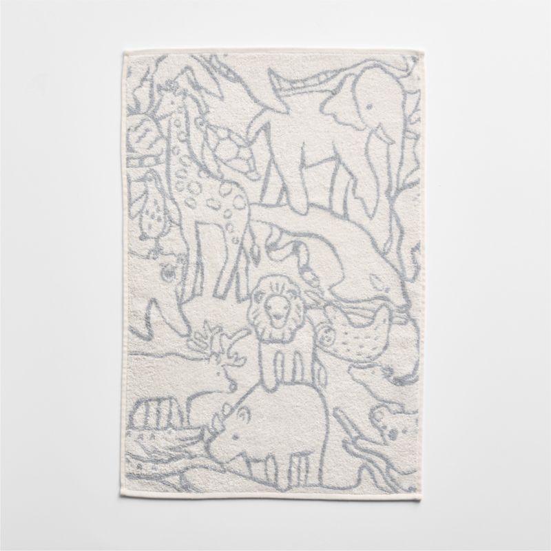 Explorer Mist Blue Organic Cotton Kids Hand Towel - image 4 of 7