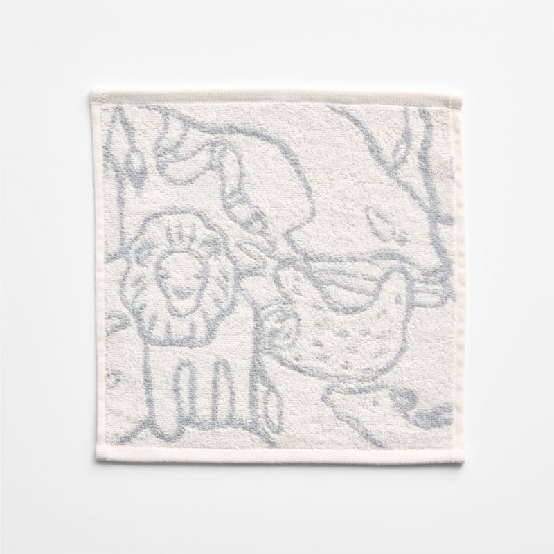 Explorer Mist Blue Organic Cotton Kids Washcloth - image 3 of 5