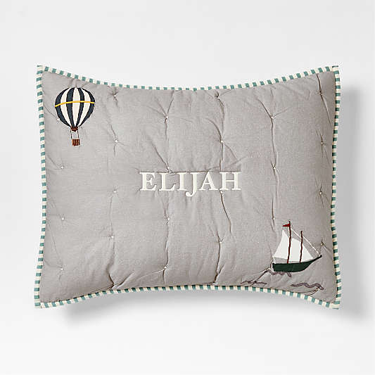 Explorer Adventure Organic Cotton Kids Pillow Sham