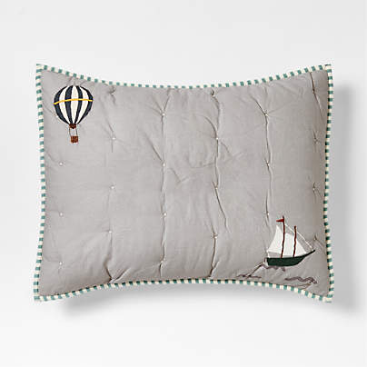 Explorer Adventure Organic Cotton Kids Pillow Sham