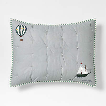 Explorer Adventure Organic Cotton Kids Pillow Sham
