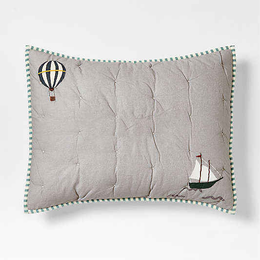 Explorer Adventure Organic Cotton Kids Pillow Sham