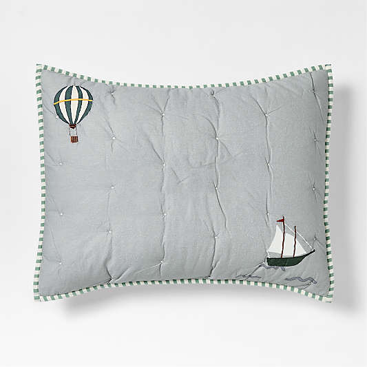 Explorer Adventure Organic Cotton Kids Pillow Sham