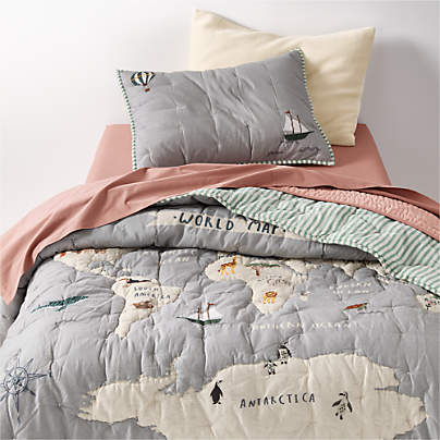 Explorer Adventure Organic Cotton Kids Twin Quilt