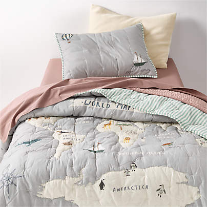 Explorer Adventure Organic Cotton Kids Twin Quilt