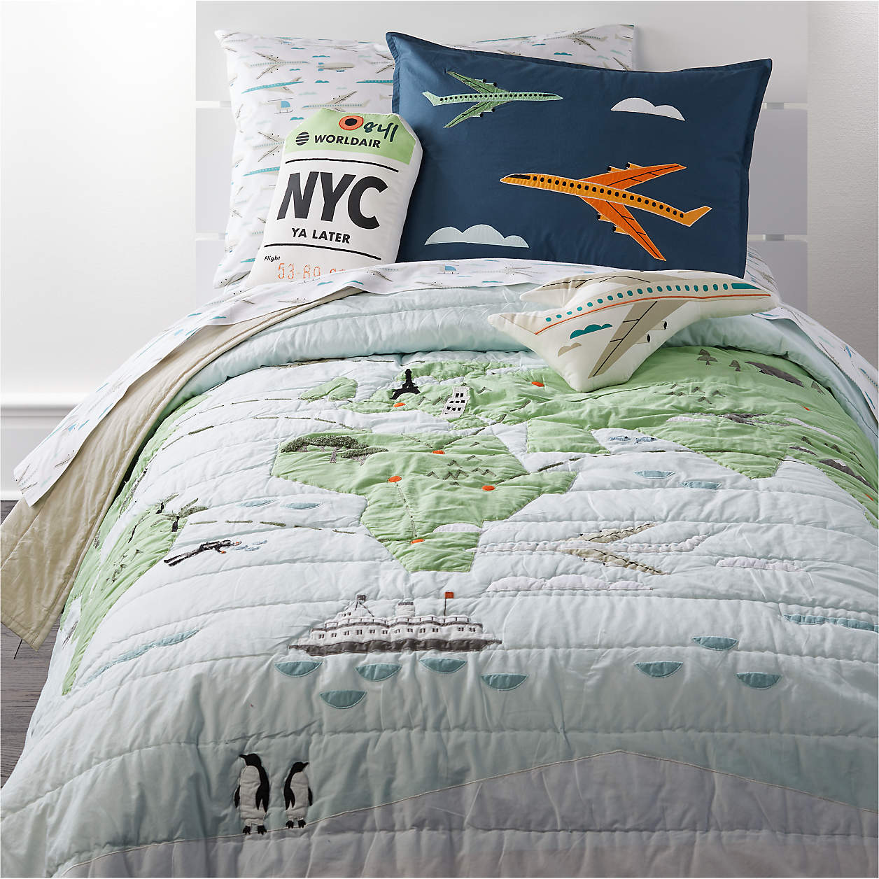 Modern Explorere Map Kids Quilt | Crate & Kids