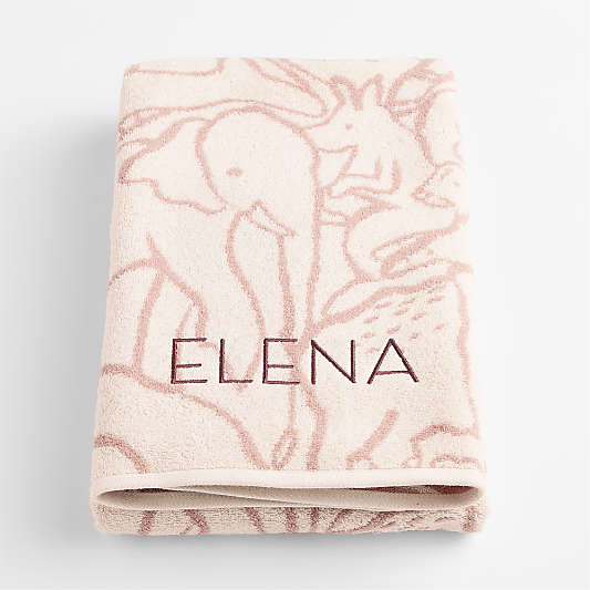 Explorer Dusty Rose Organic Cotton Kids Bath Towel