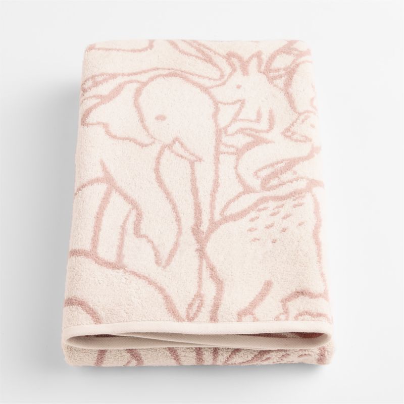 Explorer Dusty Rose Organic Cotton Kids Bath Towel - image 3 of 5