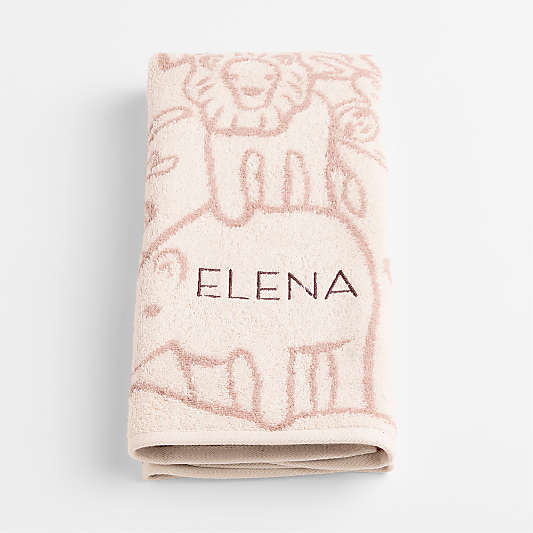 Explorer Dusty Rose Organic Cotton Kids Hand Towel