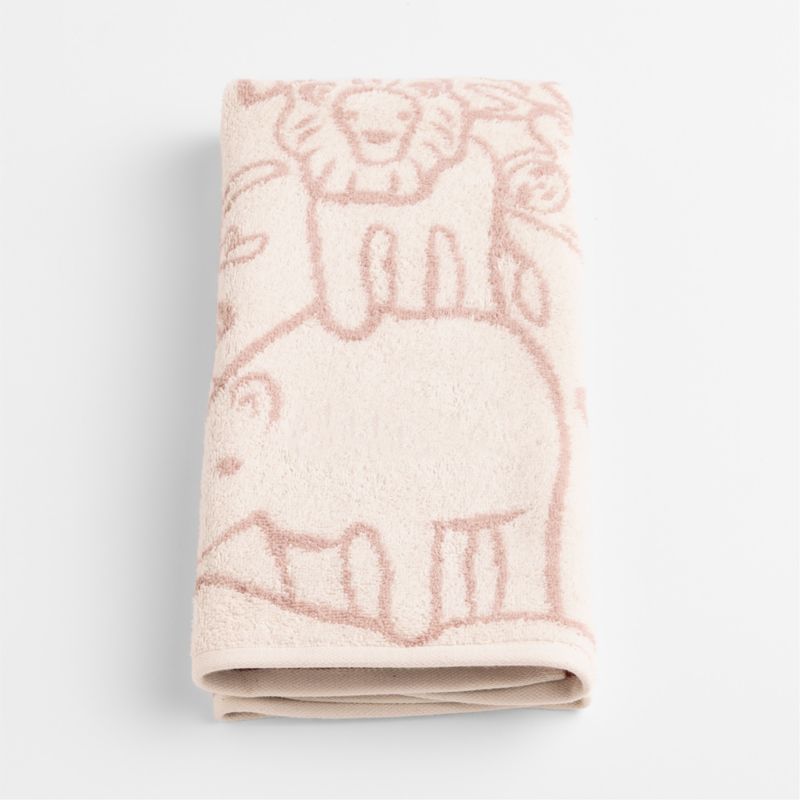 Explorer Dusty Rose Organic Cotton Kids Hand Towel - image 3 of 5