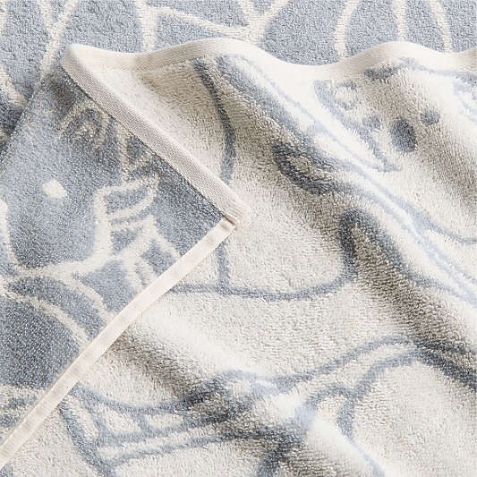 Explorer Mist Blue Organic Cotton Kids Bath Towel