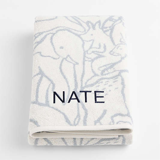 Explorer Mist Blue Organic Cotton Kids Bath Towel