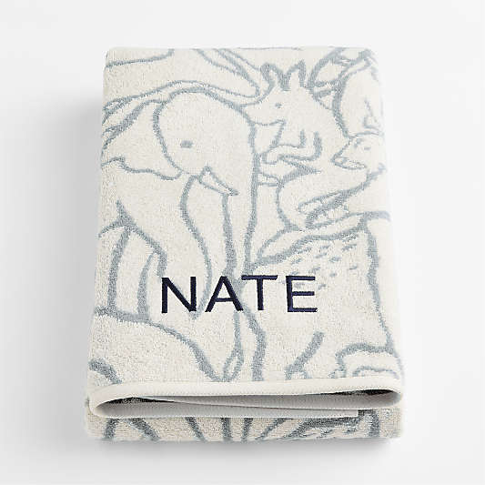 Explorer Mist Blue Organic Cotton Kids Bath Towel