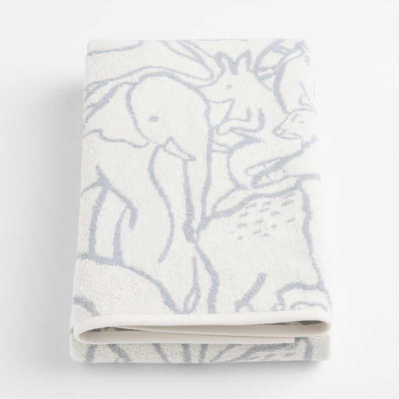 Explorer Mist Blue Organic Cotton Kids Bath Towel - image 3 of 5