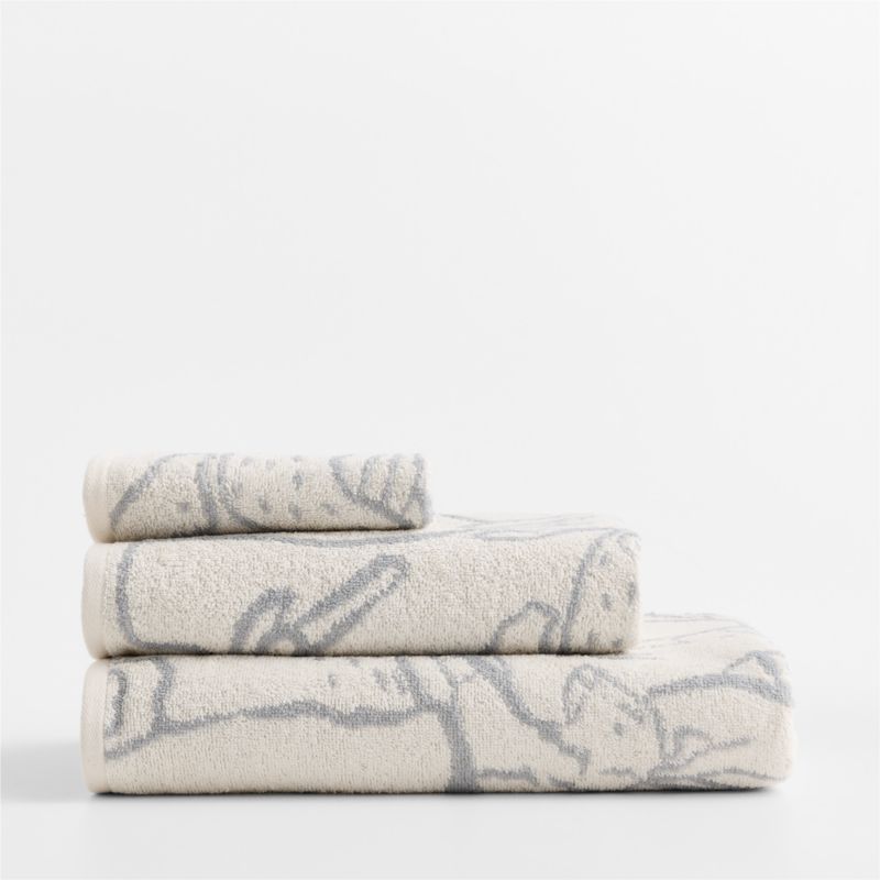 Explorer Mist Blue Organic Cotton Kids Hand Towel - image 2 of 5
