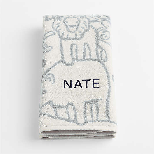 Explorer Mist Blue Organic Cotton Kids Hand Towel