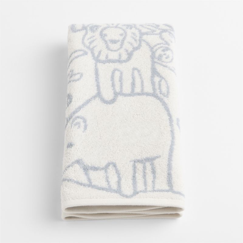 Explorer Mist Blue Organic Cotton Kids Hand Towel - image 3 of 5