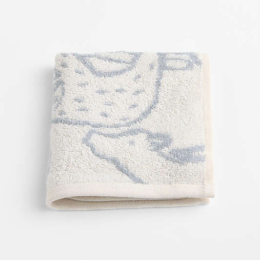 Explorer Mist Blue Organic Cotton Kids Washcloth