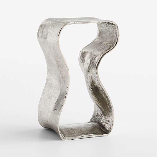Expressionist Nickel Cast Aluminum 12" Drink Table