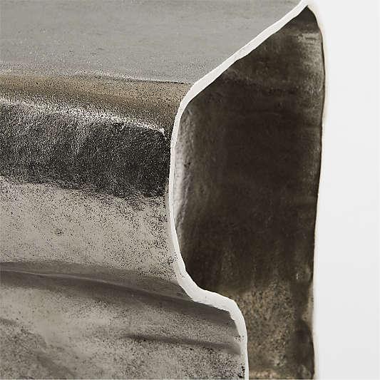Expressionist Nickel Cast Aluminum 12" Drink Table