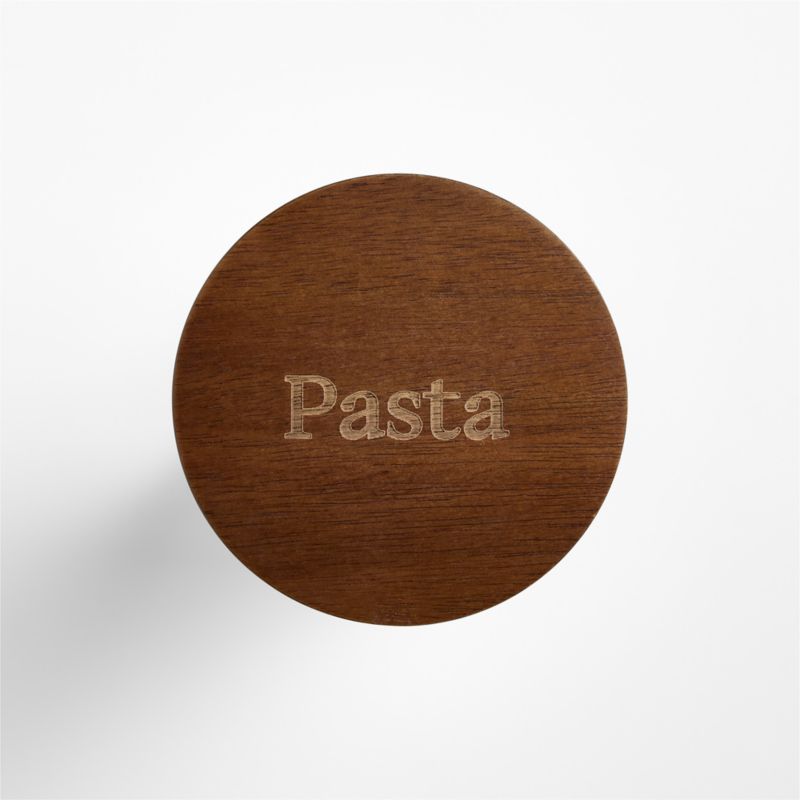 Crate & Barrel Extra-Large Round Glass Canister with FSC-Certified Dark Acacia Wood Lids - image 4 of 11